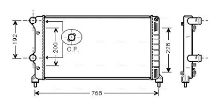 Радіатор, Система охолодження двигуна AVA COOLING FTA2250