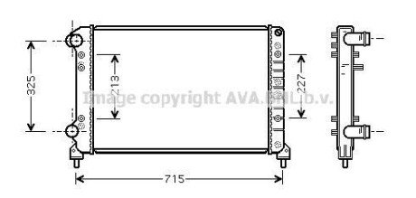 AVA FIAT Радіатор сист. охолодження двиг. Doblo 1.4/1.6/1.9D 01- AVA COOLING FTA2262