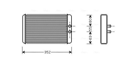 Теплообмінник, система опалення салону AVA COOLING FTA6265