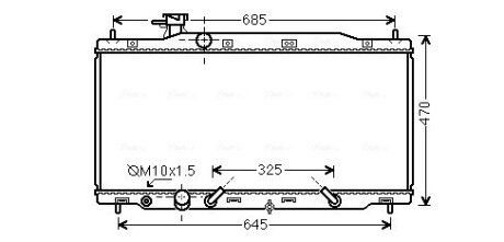 AVA HONDA Радіатор охолодження CR-V III 2.4 07- AVA COOLING HD2269