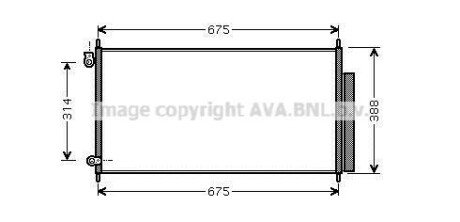 AVA HONDA Радіатор кондиціонера (конденсатор) Accord VII 2.0/2.4 03- AVA COOLING HD5185D