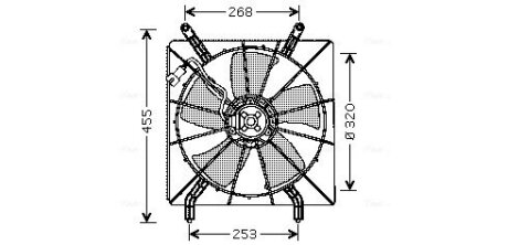 AVA HONDA Вентилятор радіатора CR-V 2.0 02- AVA COOLING HD7519