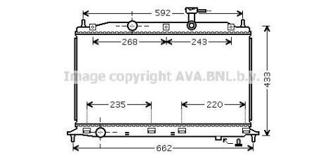 AVA HYUNDAI Радіатор охолодження Accent III 1.4/1.6 05- AVA COOLING HY2188 (фото 1)