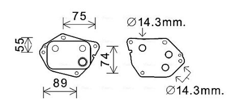 AVA HYUNDAI Оливний радіатор Accent III, Matrix, Elantra, Tucson, i20/30/40, ix35, Kia Carens III,IV, Ceed, Cerato, Soul, Sportage 1.4/1.7CRDi AVA COOLING HY3288