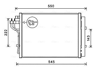 AVA HYUNDAI Радіатор кондиціонера (конденсатор) з осушувачем i10 II 1.0 13- AVA COOLING HY5445D