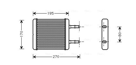 Теплообмінник, Система опалення салону AVA COOLING HY6061