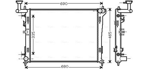 AVA KIA радіатор охолодження Ceed 1.4/2.0 07- AVA COOLING HYA2180