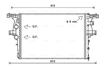 Радіатор, Система охолодження двигуна AVA COOLING IV2126