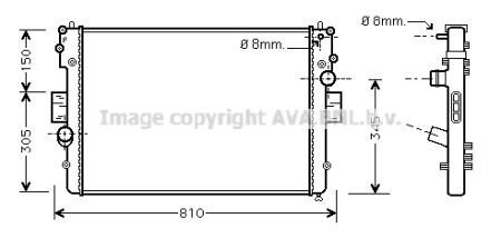 AVA IVECO Радіатор охолодження двиг. DAILY III 02- AVA COOLING IVA2057 (фото 1)