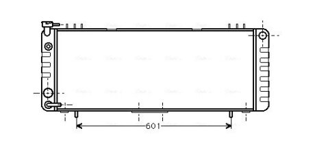 Радіатор, Система охолодження двигуна AVA COOLING JE2002