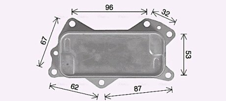 AVA CHRYSLER Масляний радіатор (без корпуса) 300C 3.6 11-, Jeep Cherokee 3.2 13- AVA COOLING JE3079