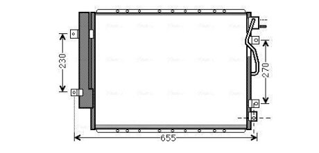 AVA KIA Радіатор кондиціонера (конденсатор) з осушувачем Sorento I 02- AVA COOLING KA5123D
