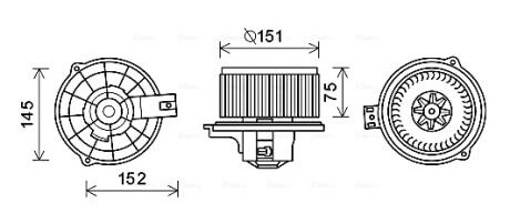 Вентилятор салону AVA COOLING KA8234