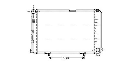 AVA DB Радіатор охолодження двиг. W124 84- AVA COOLING MS2067