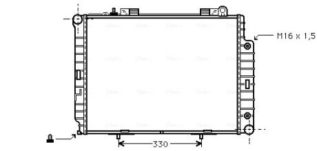 AVA DB Радіатор охолодження W210 2.9TD 96- AVA COOLING MS2209