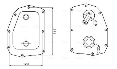 AVA DB Оливний радіатор W124/202/210/140 2.8/3.2 AVA COOLING MS3781