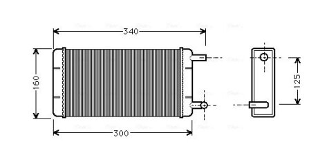 AVA DB Радіатор опалення G-CLASS (W460), G-CLASS (W463), T1 (B602) AVA COOLING MS6108