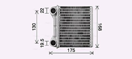 AVA DB Радіатор опалення X164, W164, W251, V251 AVA COOLING MS6762