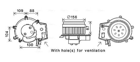 AVA DB Вентилятор салона W203 AVA COOLING MS8625