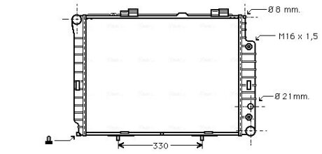 AVA DB Радіатор охолодження W210 2.0/3.2 95- AVA COOLING MSA2214 (фото 1)