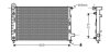 AVA DB Радіатор сист. охолодження двиг. MERCEDES W 168 A170 AUT. 98- AVA COOLING MSA2282 (фото 1)