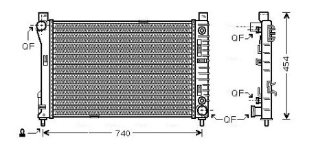 AVA DB Радіатор охолодження W203 1.8/5.5 00- AVA COOLING MSA2286