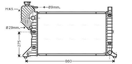 Радіатор, система охолодження двигуна AVA COOLING MSA2300