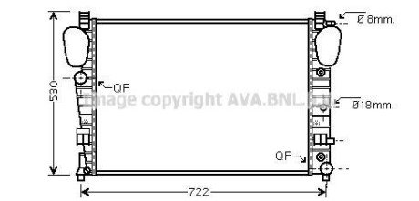 AVA DB Радіатор охолодження S-Class W220 3.2/6.0 99- AVA COOLING MSA2309 (фото 1)