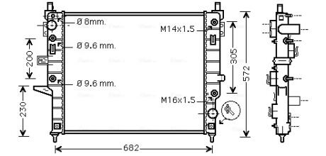 Радіатор, Система охолодження двигуна AVA COOLING MSA2332