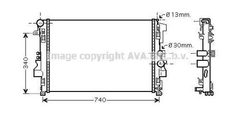 AVA DB радіатор охолодження Vito 2.2CDI/3.2 03- AVA COOLING MSA2356