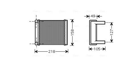 AVA DB Радіатор опалення B901, B902, B903, B904 AVA COOLING MSA6385