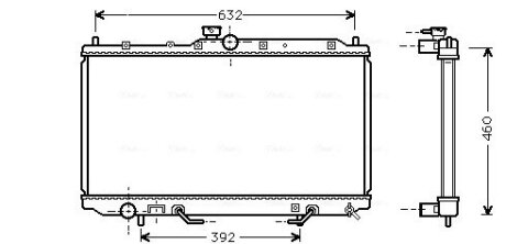 AVA MITSUBISHI Радіатор охолодження двиг. CARISMA 1.6, 1.8 95- AVA COOLING MT2153