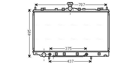 AVA MITSUBISHI Радіатор охолодження двиг. GRANDIS 2.4 04- (автомат) AVA COOLING MT2217
