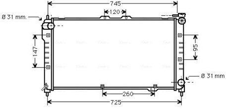 AVA MAZDA радіатор охолодження Mazda 323 F V 1.5/1.8 94- AVA COOLING MZ2101