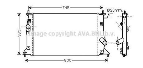 AVA MAZDA Радіатор охолодження 5 (CR19) 1.8-2.0 05-10 AVA COOLING MZ2183