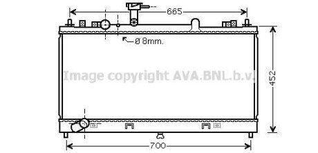 AVA MAZDA Радіатор охолодження 6 2.0 03- AVA COOLING MZ2224 (фото 1)