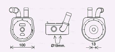 AVA MAZDA Масляний радіатор Mazda 3/5 2.0 09- AVA COOLING MZ3289