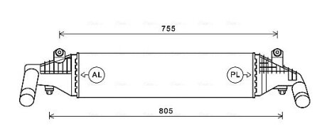 AVA MAZDA Інтеркулер 3 1.6 04- AVA COOLING MZ4267