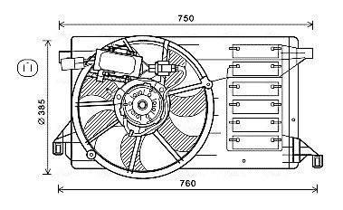 AVA MAZDA Вентилятор радіатора 3 2.0 MZR 08-14 AVA COOLING MZ7554 (фото 1)