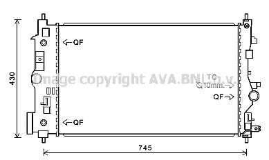 Радіатор, Система охолодження двигуна AVA COOLING OL2546 (фото 1)