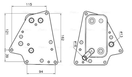 Охолоджувач оливи AVA COOLING OL3748 (фото 1)