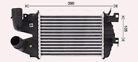 AVA OPEL Інтеркулер ASTRA H 1.7 07- AVA COOLING OL4691