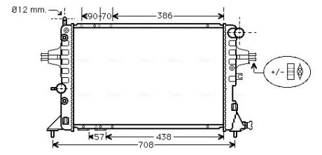 AVA OPEL Радіатор ASTRA G 2,0-2,0D 98-AUT. AVA COOLING OLA2253