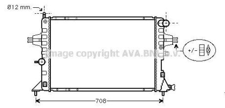 AVA OPEL Радіатор охолодження ASTRA G 2.0-2.2 98- AVA COOLING OLA2293