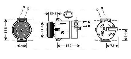 Компресор AVA COOLING OLAK279