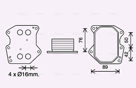 Охолоджувач оливи AVA COOLING PE3400