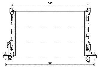 AVA FIAT Радіатор охолодження двиг. TALENTO 1.6 D 16-, OPEL, RENAULT AVA COOLING RT2623