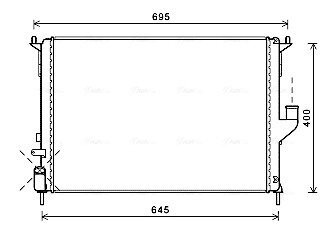 Радіатор, Система охолодження двигуна AVA COOLING RTA2477 (фото 1)