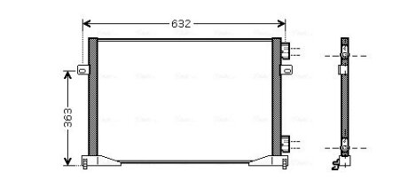 AVA RENAULT радіатор кондиціонера Trafic II 07-, Opel Vivaro, Nissan AVA COOLING RTA5400