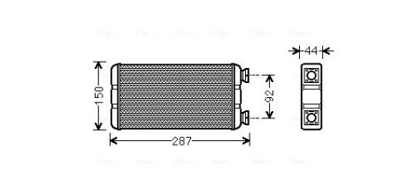 AVA RENAULT Радіатор опалення Master II, Opel Movano, Nissan 03- AVA COOLING RTA6457